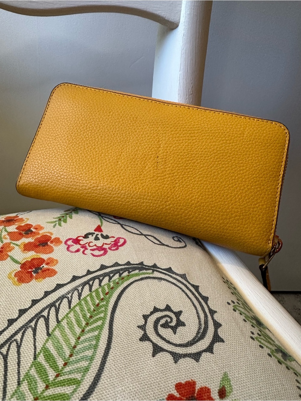 Coach Mustard Yellow Pebbled Leather Shoulder Bag with Matching Wallet - Picture 14 of 14